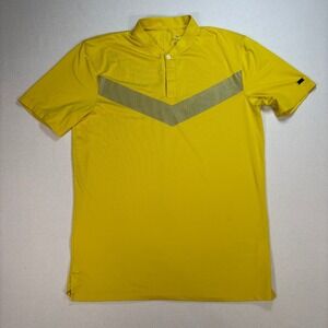 Nike Tiger Woods Vapor Blade Polo‎ Men's S Yellow Golf Stretch Soft Comfort Logo